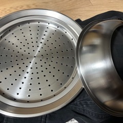 日本製ステンレス蒸し器　フライパン用 20~22cmフライパン対応 の画像