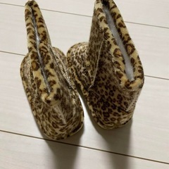 ヒョウ柄ムートンブーツ　キッズ16㎝の画像