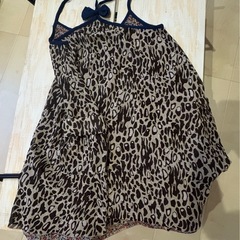 希少品！ヒョウ柄•花柄　キャミソールワンピース の画像