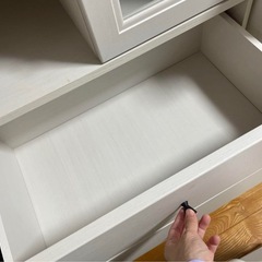 ナフコ　棚　ホワイト キャビネット　モコロ　マルチチェストの画像