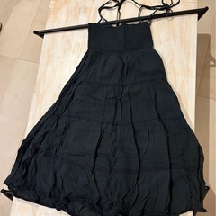 H&M ブラックキャミソールワンピース ブラック の画像
