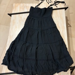 H&M ブラックキャミソールワンピース ブラック の画像