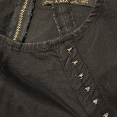 ZARA ブラックデニムワンピース　Sサイズの画像