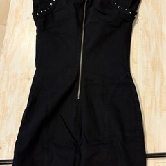 ZARA ブラックデニムワンピース　Sサイズの画像