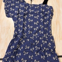 希少品！ZARA リボン柄ワンピース　Sサイズ　の画像