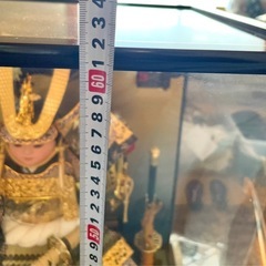 【美品】秀月　ガラスケース入り　五月人形　子供大将　お近くでしたら車で配送可能　ご相談くださいの画像