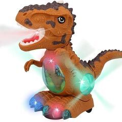 ☆Smiim あそんでティラノサウルス型 ディノライト 恐竜おもちゃ◆光る・走る・鳴く・煙を吐く・自動走行の画像
