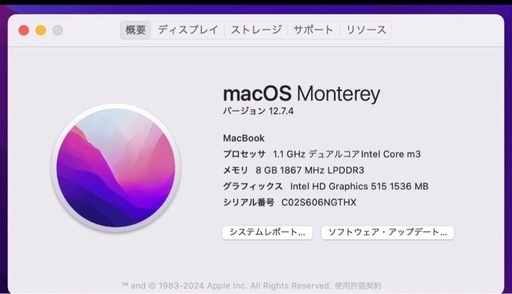 macbook retina 2016【美品・初期化済み】