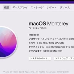 macbook retina 2016【美品・初期化済み】の画像