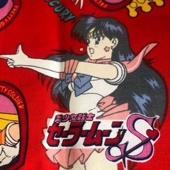 美少女戦士セーラームーンSキャラクター綿生地 赤
の画像