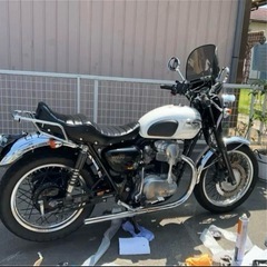 w650マフラー　モーターロック　w650 オールドスタイル手曲げマフラー　Tyep1 クロームの画像