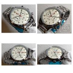 再考/中華ミリタリーの深遠さ【クラシックエディション/新品】クロノグラフ 24時間計 中国1963パイロットモチーフ アイボリー文字盤/３連ssの画像