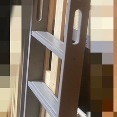 （お届けできます）白天然木デスク付ロフトベッドの画像