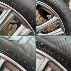 ⑱165/55R15新品タイヤ4本と中古美品ホイールとナット付きの画像