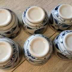ミニ湯呑み6点セット　中国風茶器　陶器の画像
