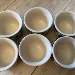 ミニ湯呑み6点セット　中国風茶器　陶器の画像