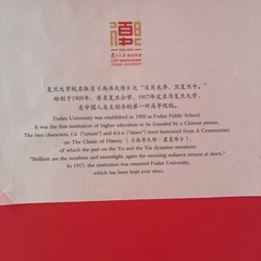 上海復旦大学布飾り絵の画像