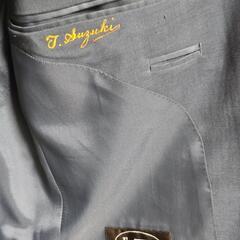 古着　メンズスーツ　ネームあり　汚れアリの画像