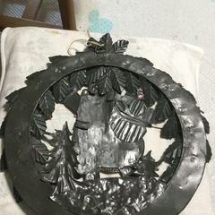 ◆壁掛けインテリア◆サンタさん　スチール製の画像