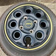 KYOHO 共豊 PPX MIL:8 ピーピーエックス ミルエイト 12インチ 3.50B 45 4-100 ハブ径67mm ホイール4本セットの画像