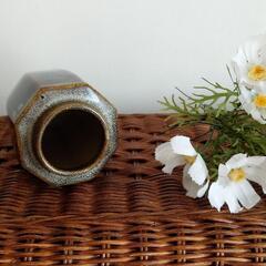 陶器 花瓶 布花 秋桜 8本付の画像