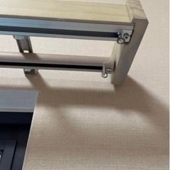 TOSO 　木製　カーテンレール　ダブル　3本セットの画像
