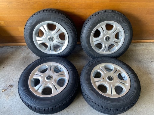 ヤリス ヴィッツ アクシオ シエンタ 等 アルミホイール 6-14+38 4H 100 114.3　ブリヂストン VRX 175/70R14 14インチ スタッドレス 4本セット