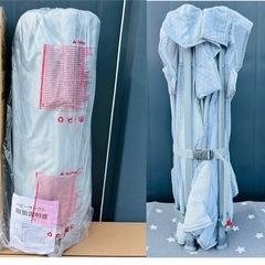 【未使用】ベビーサークル 折りたたみ 扉付き メッシュ 六角形 コンパクト 洗える たためる 収納バッグ付きの画像