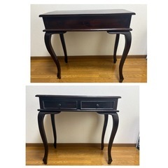 【美品】オシャレなアジアンテーブルとイスのセットの画像
