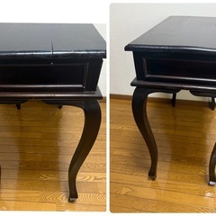 【美品】オシャレなアジアンテーブルとイスのセットの画像