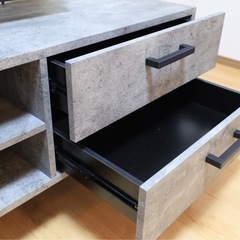 大理石調　テレビボード　W160cm 大川家具？ tarny ターニー？の画像