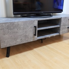 大理石調　テレビボード　W160cm 大川家具？ tarny ターニー？の画像