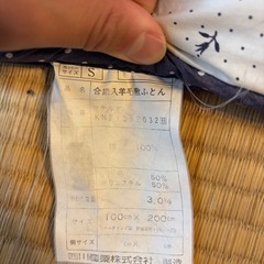 合繊入羊毛敷布団　西川産業株式会社　シングルサイズの画像