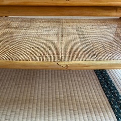 ラタン ガラステーブルの画像