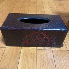 鎌倉彫　６段小引き出し・裁縫箱・ゴミ箱・ティッシュ箱の画像