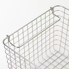 【無印良品 ステンレスワイヤーバスケット４】2個セットの画像