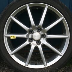 スバル純正ホイール 日本製 レガシィ １８インチ ５JJ オフセット５５ 215/45R18 スポーク ５穴 　の画像