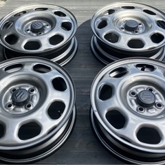 北海道内引き取り限定 美品　ハスラー　純正　スチール　 ホイール　4本の画像