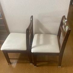 ダイニングチェア×2  木の椅子　木製イスの画像
