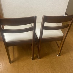 ダイニングチェア×2  木の椅子　木製イスの画像