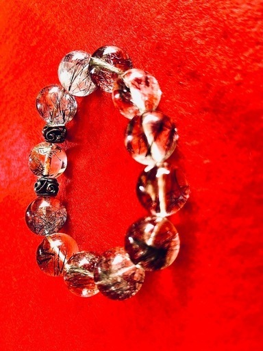 メンズブラックルチルクォーツ ブレスレット