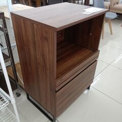 ★リユースのサカイ日立店★HJ7504 株式会社モカ レンジ台 ダークブラウン H91×D45×W60 クリーニング済み の画像