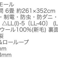 新品ウール100%6帖カーペットの画像