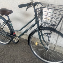 ８J24　シティサイクル２７サイズ　オートライト付　★自転車専門店の中古車です★　【消費税込み・防犯登録６００円込みの画像