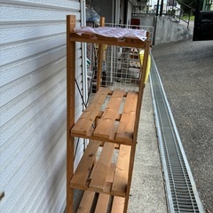 ナチュラル　木製ラックの画像