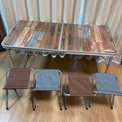 【値下げ可】キャンプテーブル＆チェアセットの画像