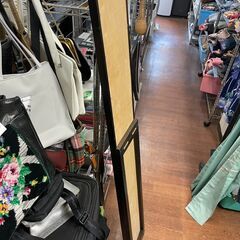姿見　No.1039　スタンドミラー　ダークブラウン　鏡　自立式　【リサイクルショップどりーむ天保山】の画像