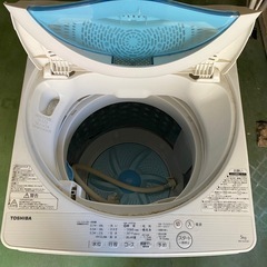 東W○076 動作品 2017年製 TOSHIBA 洗濯機 AW-5G5(W) 5kgの画像