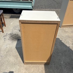 4段キャビネット　カウンター下収納　白　ホワイトの画像