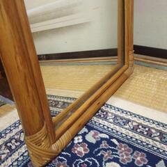 120×40㎝ラタン壁掛ミラーの画像